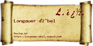 Longauer Ábel névjegykártya